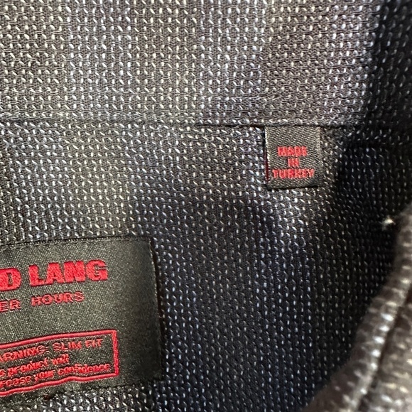 Jared Lang After Hours Long Sleeve Button Front Shirt Men's XL Navy/Black - Picture 9 of 12